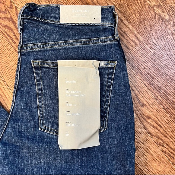 NWT Everlane Cheeky Split-Hem Jean - Washed Midnight (Size 29) - Picture 2 of 10